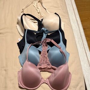 Victoria's Secret Lace Accent Bras - Cream, Black, Blue, Pink